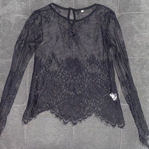 Black see through top